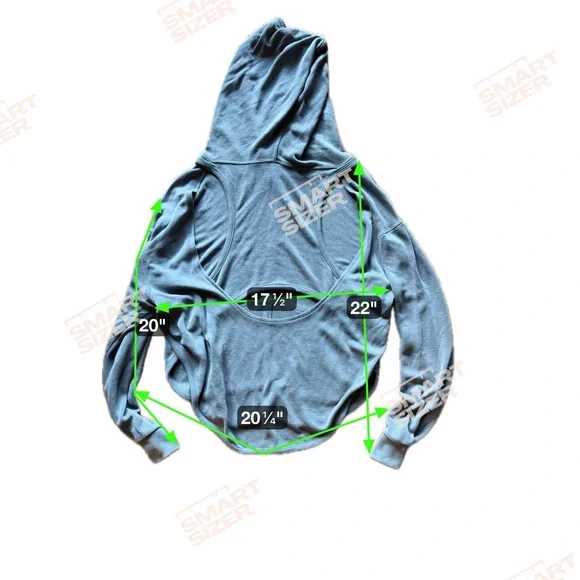 Free People insanely soft Blue Hooded Open-Back Top - Picture 7 of 7